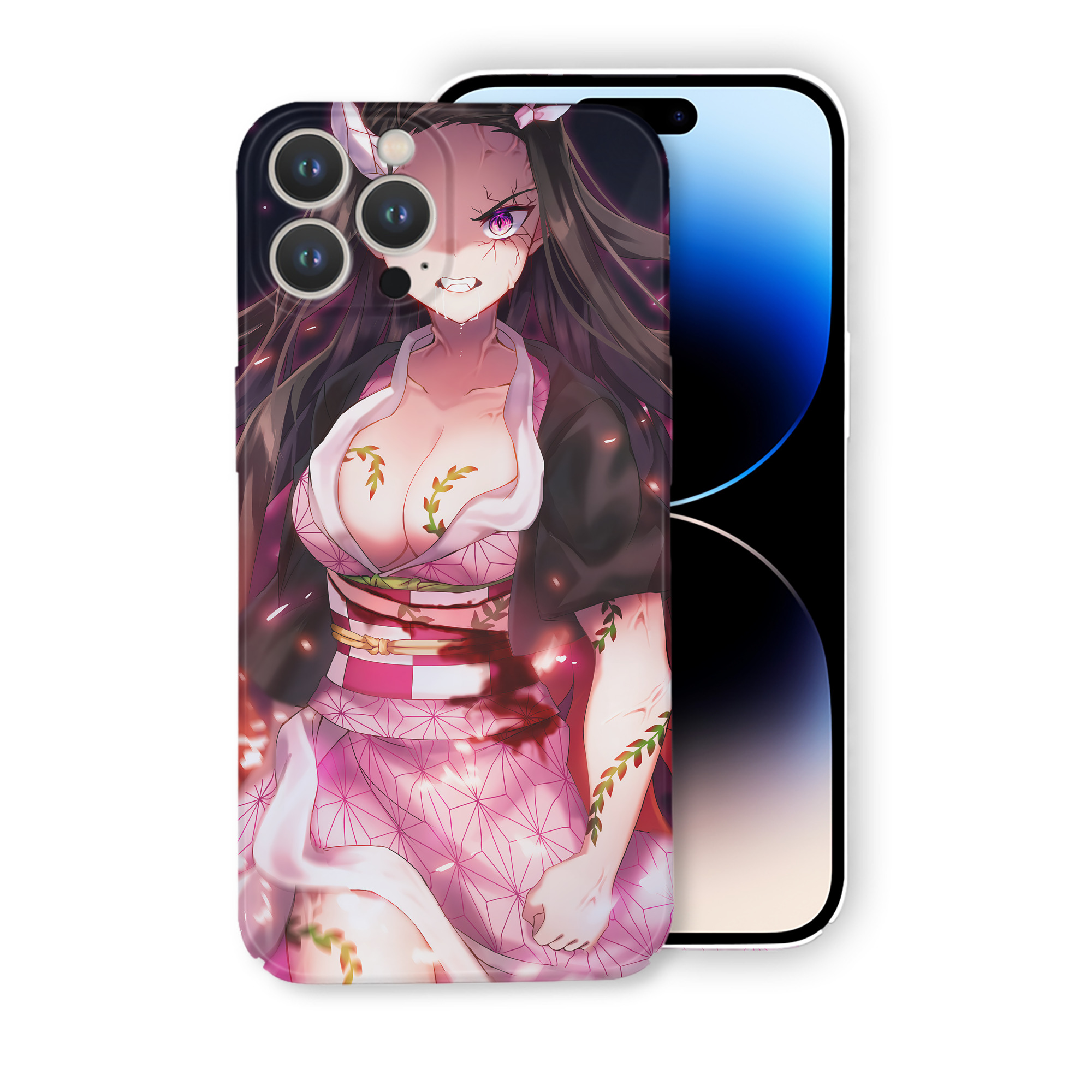 （画像用） 鬼滅の刃（きめつのやいば）竈門 禰󠄀豆子／かまど ねずこ Kamado Nezuko 【iPhone 14シリーズ対応】ハードケース